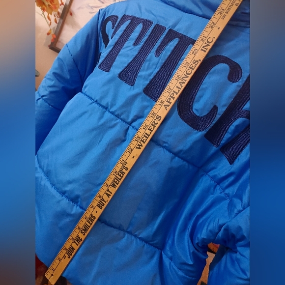 Disney Exclusive STITCH Women's Blue Puffer Jacket, size M, New 💖 No Tags - Picture 13 of 15